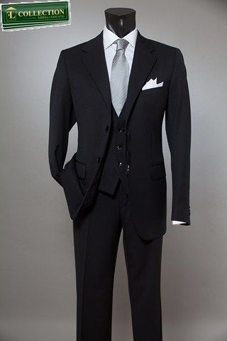 Facis Abito Elegante Cerimonia Facis Nero Con Gilet