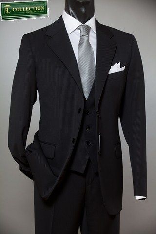 Facis Abito Elegante Cerimonia Facis Nero Con Gilet