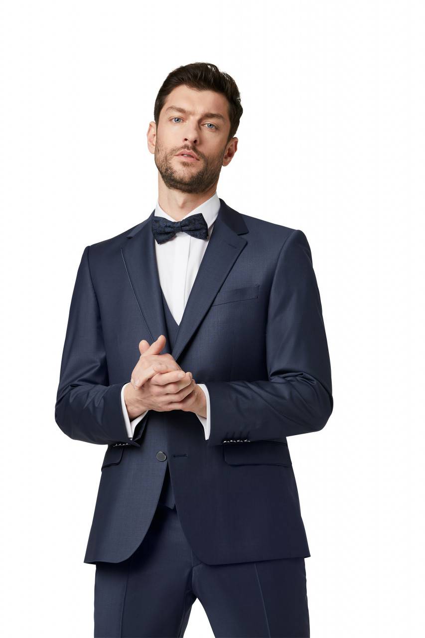 Digel Abito Elegante Digel Blu Marine Con Panciotto Drop Sei Modern Fit