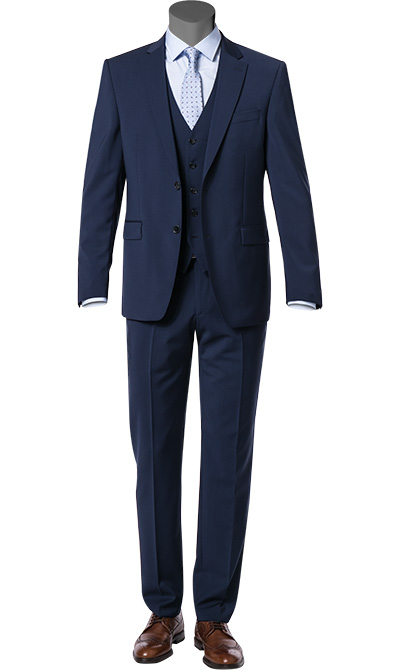Digel Abito elegante digel blu navy con panciotto pura lana marzotto super 100's