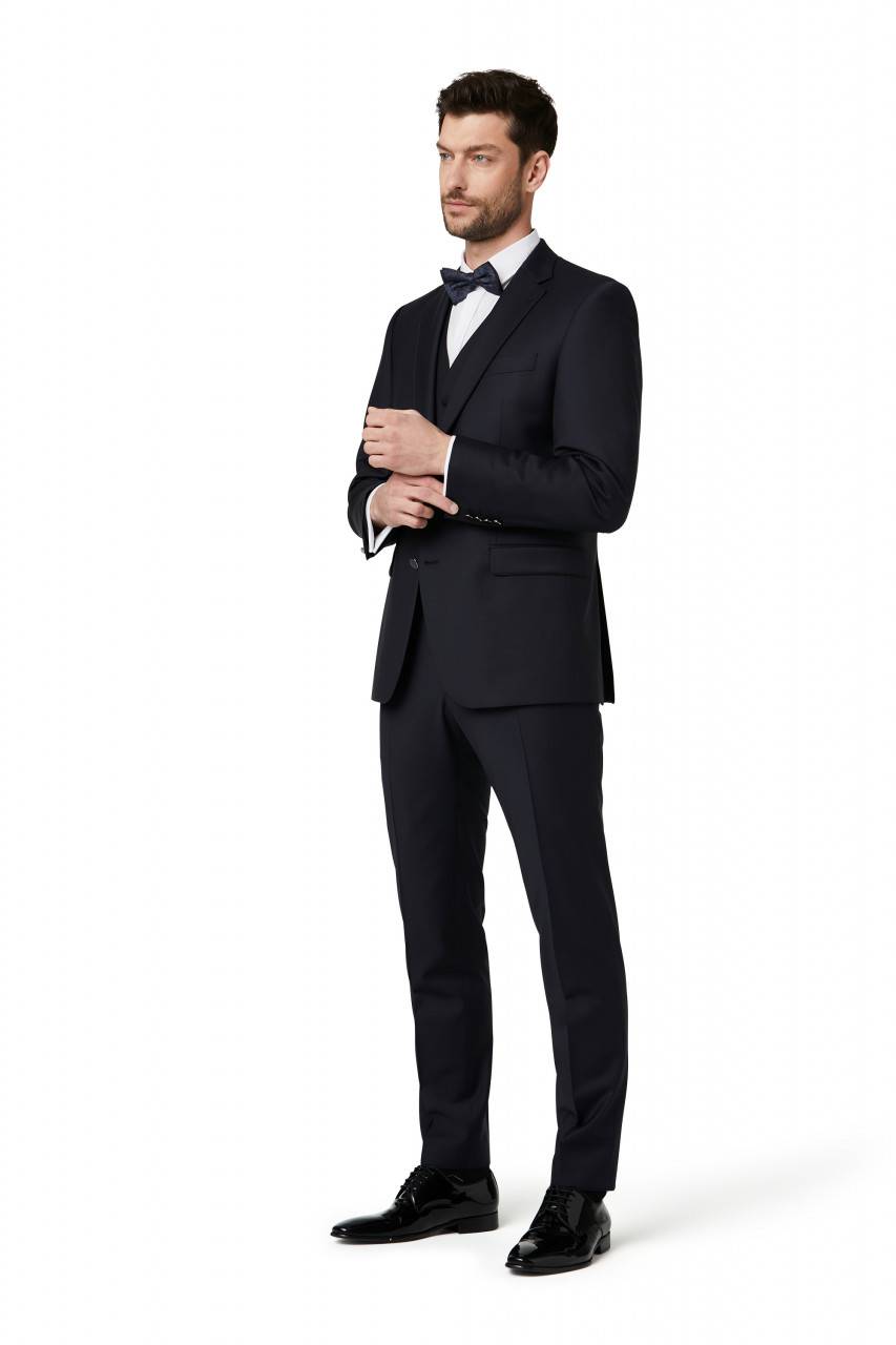 Digel Abito elegante digel blu scuro con panciotto drop sei modern fit