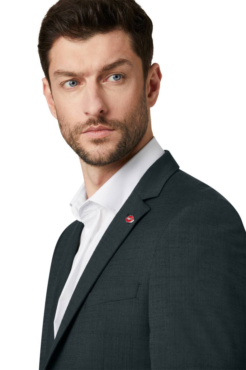 Digel Abito Elegante Verde Scuro Digel Slim Fit Con Gilet