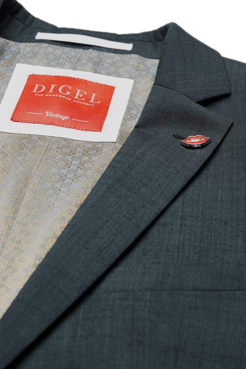 Digel Abito Elegante Verde Scuro Digel Slim Fit Con Gilet