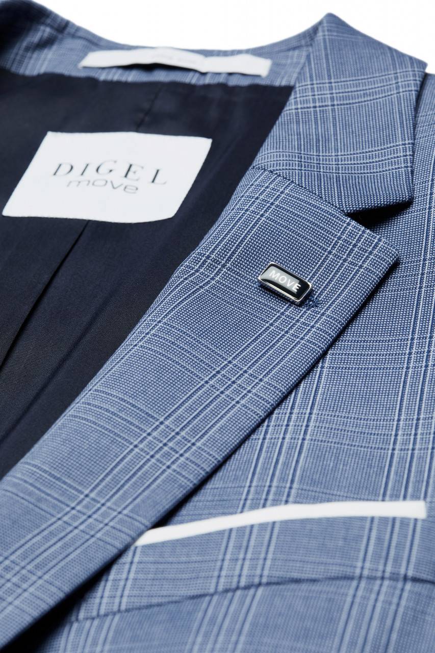 Digel Move Abito Extra Slim Fit Digel Move Azzurro A Quadri