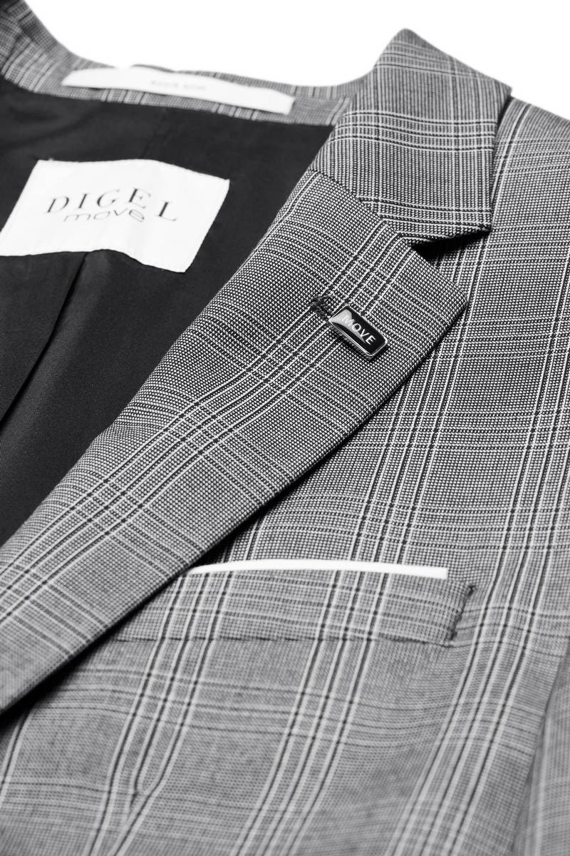 Digel Move Abito Extra Slim Fit Digel Move Grigio A Quadri