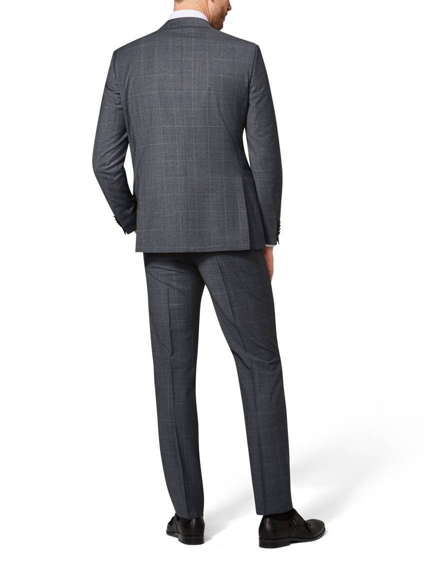 Digel Abito Grigio A Quadri Digel Drop Quattro Corto Con Gilet