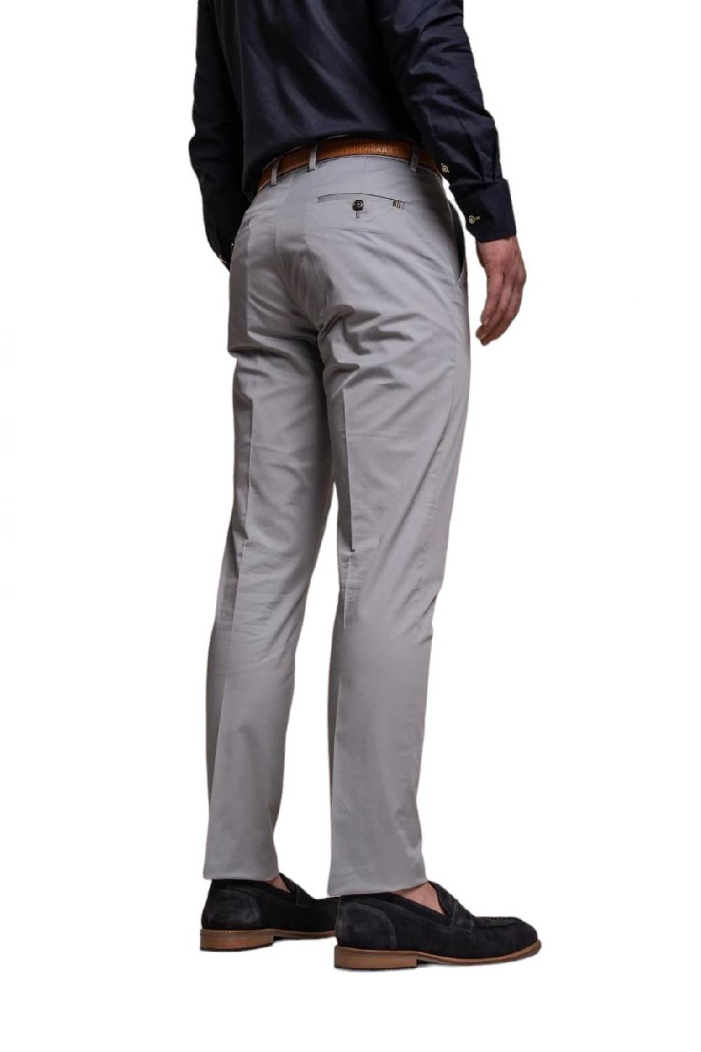 House Of Cavani Abito Grigio Chiaro Cavani In Cotone Stretch Sfoderato