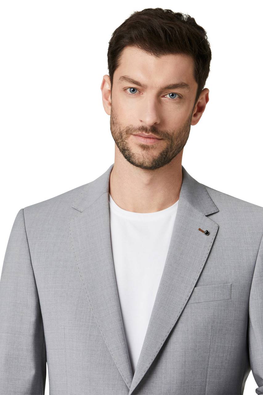 Digel Abito Grigio Chiaro Digel In Lana Stretch Easywool Modern Fit