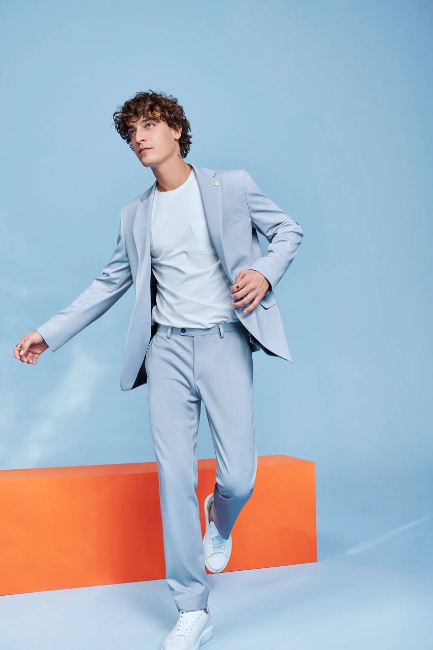 Digel Move Abito grigio chiaro digel slim fit stretch