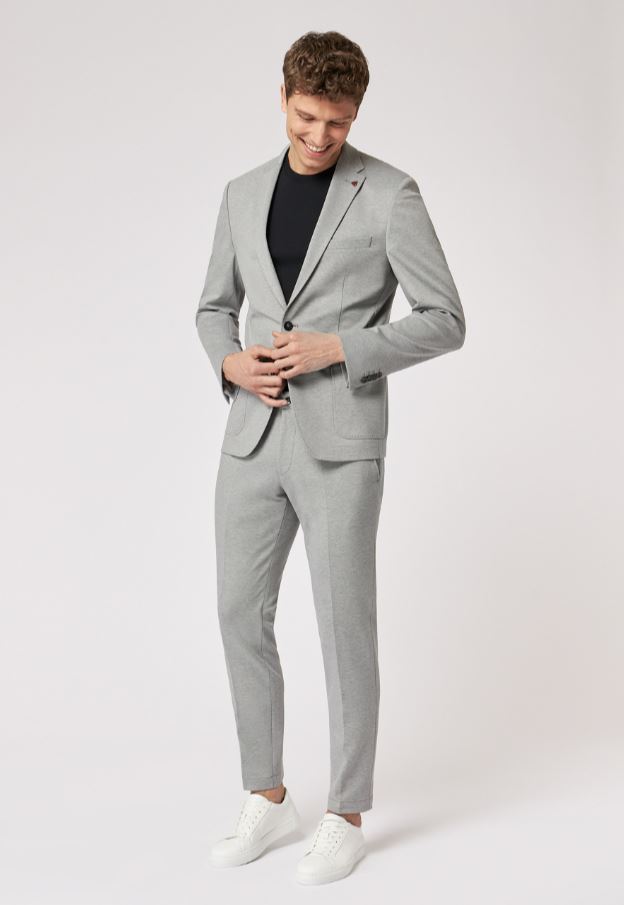 Roy Robson Abito Grigio Chiaro Roy Robson In Jersey Stretch