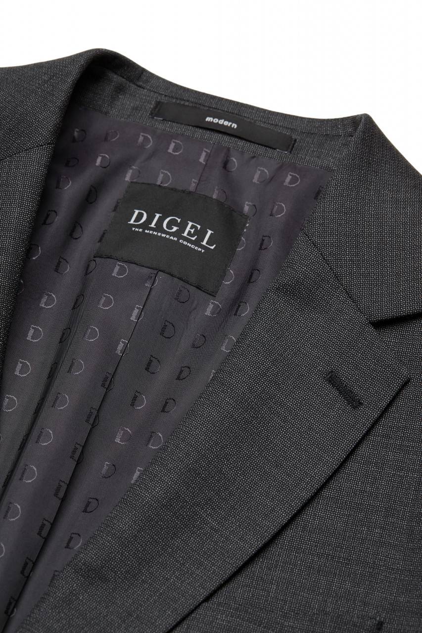 Digel Abito Grigio Digel Lana Stretch Reda Flexo Drop Quattro Corto