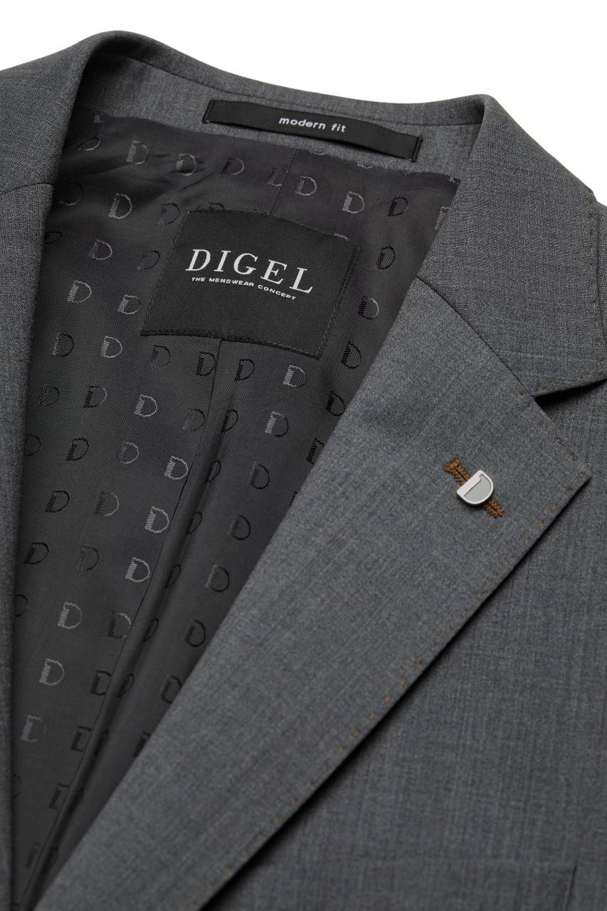 Digel Abito Grigio Medio Digel In Lana Stretch Easywool Modern Fit