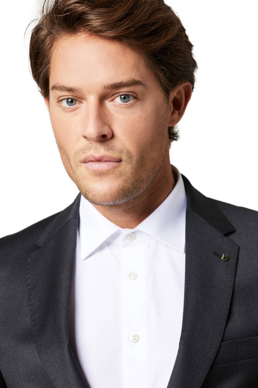 Digel Abito Grigio Scuro Digel Drop Quattro Corto In Lana Reda Super 110's