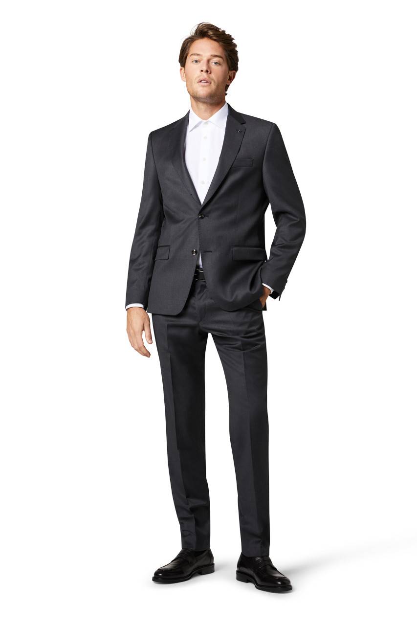 Digel Abito Grigio Scuro Digel Drop Quattro Corto In Lana Reda Super 110's