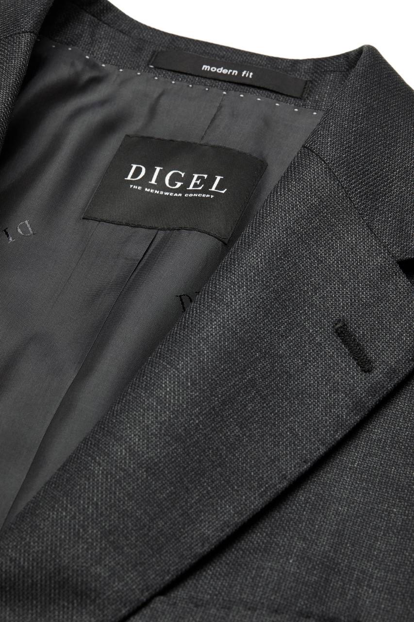 Digel Abito Grigio Scuro Digel Drop Quattro Corto In Lana Vitale Barberis Canonico