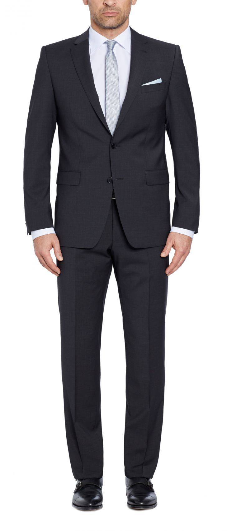 Digel Abito grigio scuro digel drop sei modern fit in lana marzotto 100's