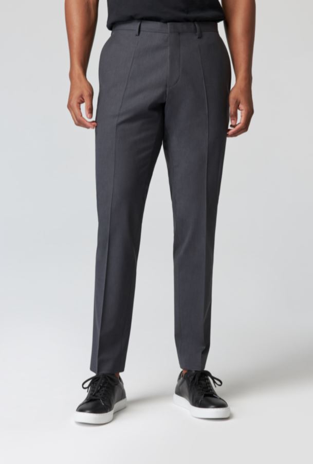 Roy Robson Abito Grigio Scuro Roy Robson Extra Slim Fit In Lana Bi-stretch