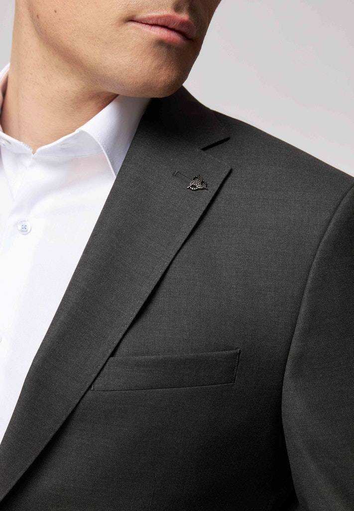 Roy Robson Abito Grigio Scuro Roy Robson In Lana Cerruti Stretch Drop Sei Regular Fit