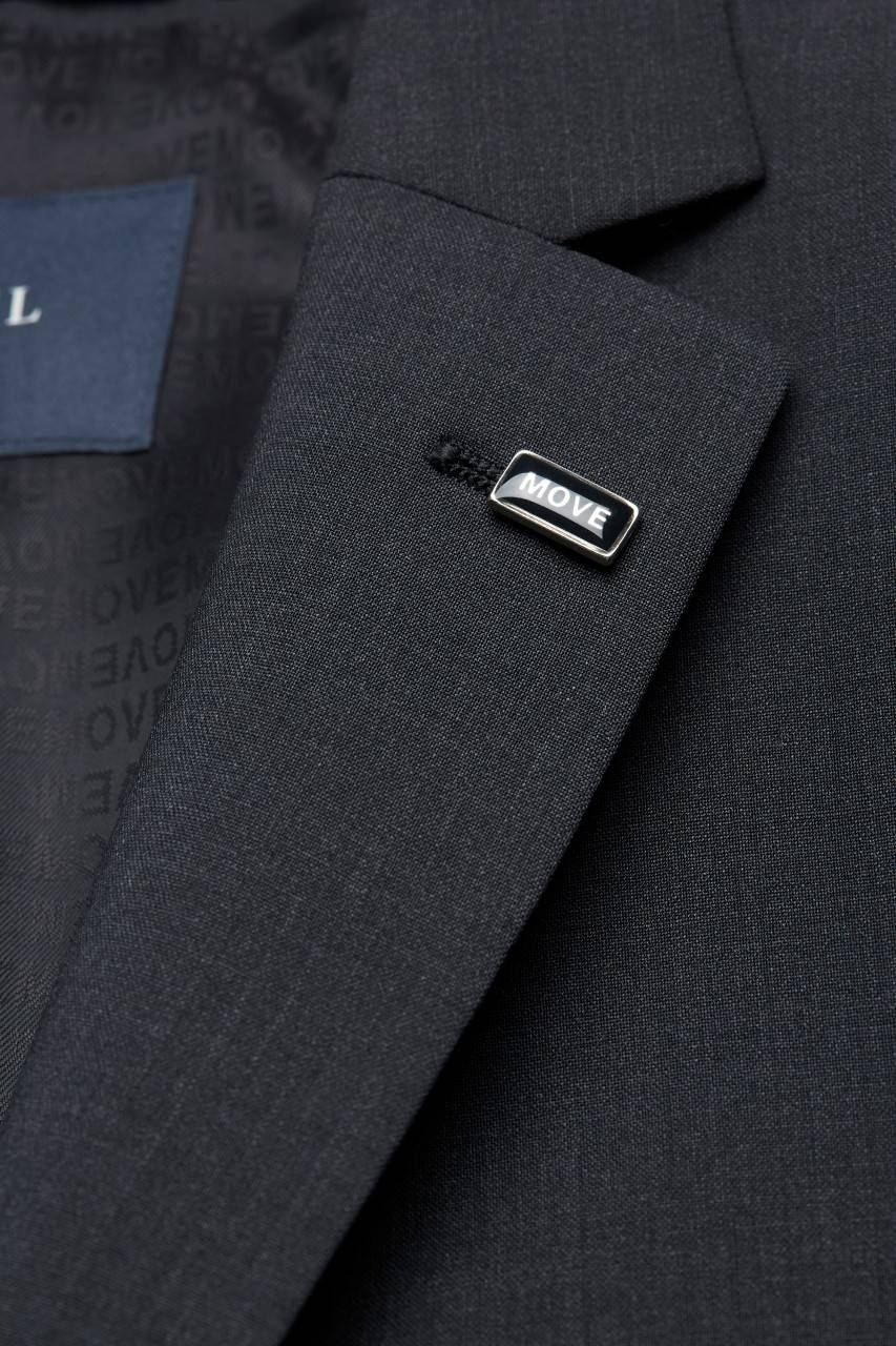 Digel Abito Grigio Scuro Slim Fit Digel Pura Lana Marzotto Super 100's