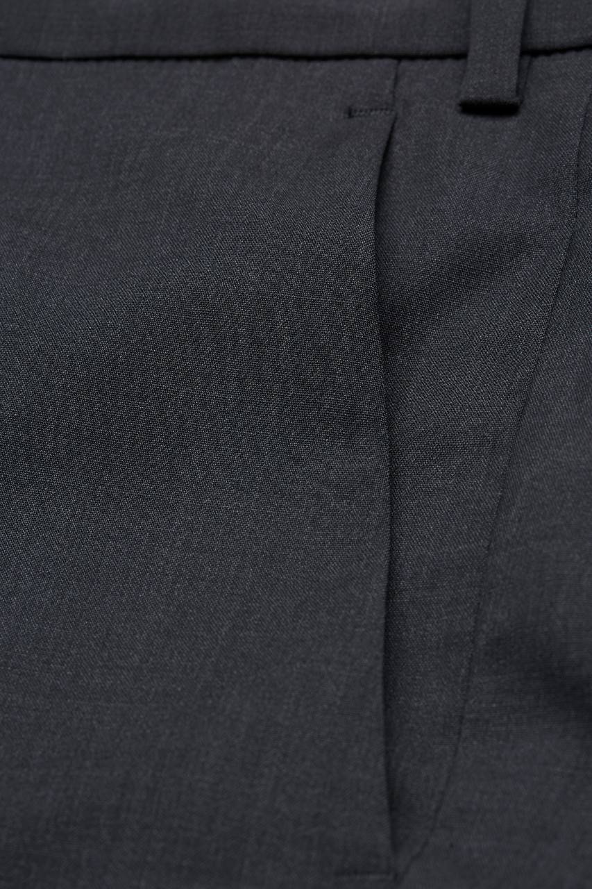 Digel Abito Grigio Scuro Slim Fit Digel Pura Lana Marzotto Super 100's