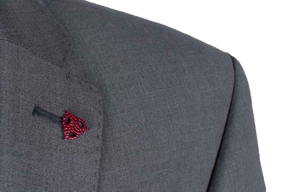 Roy Robson Abito Grigio Slim Fit Con Gilet Roy Robson In Lana Stretch