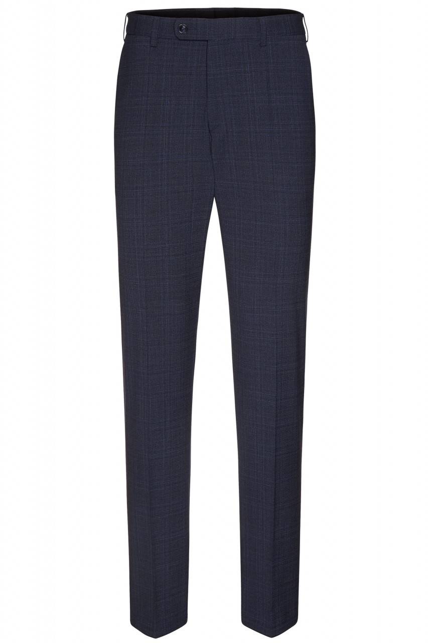 Digel Abito In Lana Stretch Digel Blu Fantasia Principe Di Galles Drop Sei Modern Fit