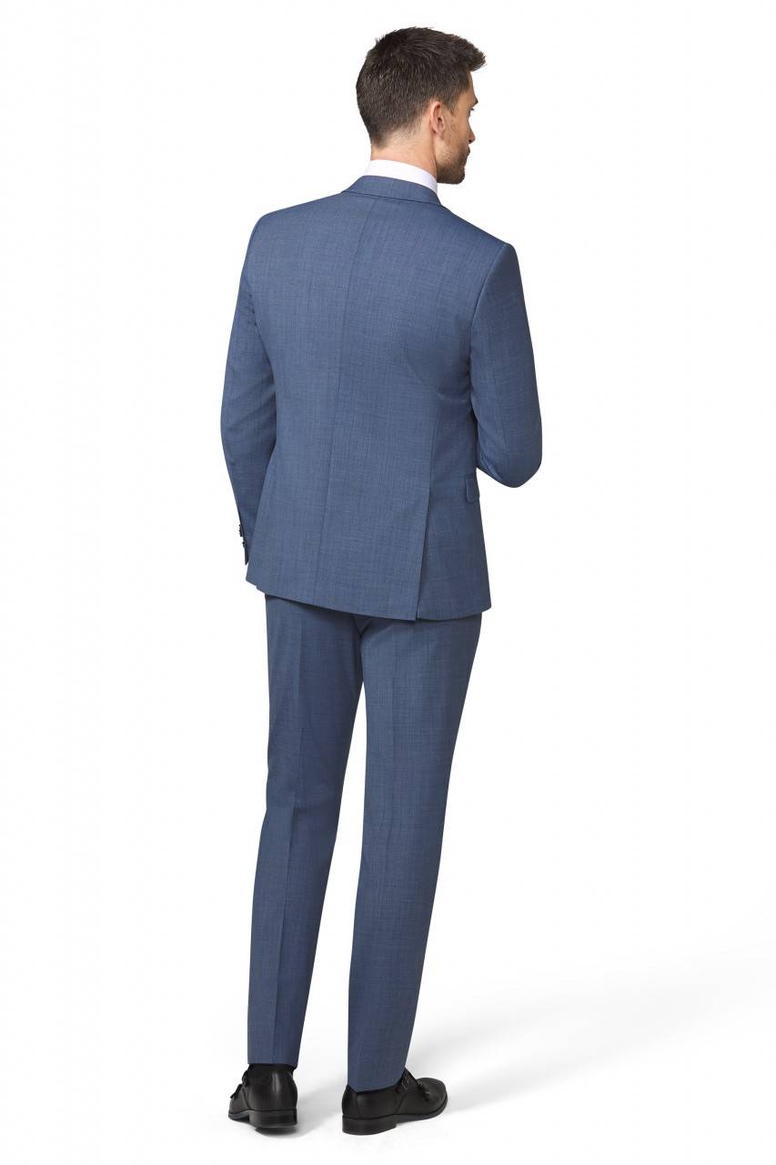 Digel Abito In Lana Stretch Digel Blu Medio Drop Quattro Corto