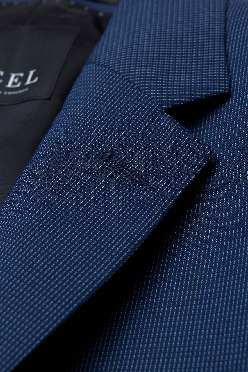 Digel Abito In Lana Stretch Digel Blu Micro Disegno Drop Sei Modern Fit