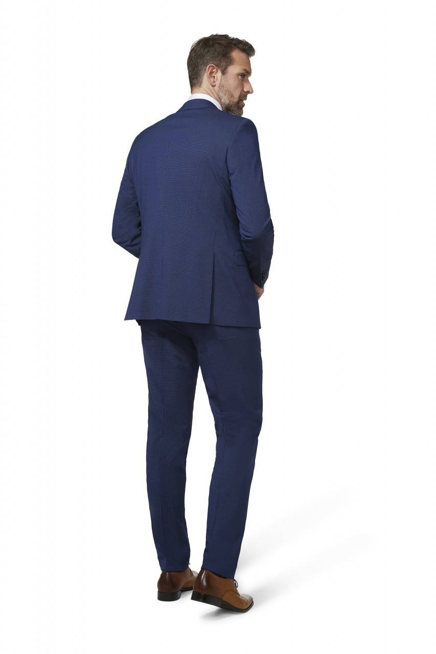 Digel Abito In Lana Stretch Digel Blu Micro Disegno Drop Sei Modern Fit