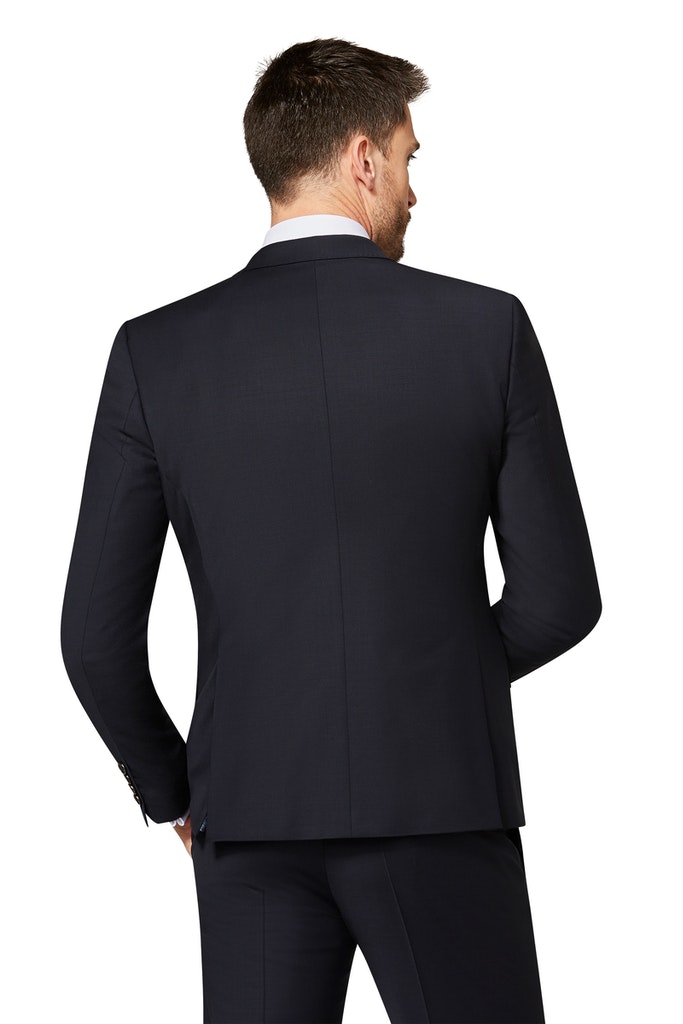 Digel Abito In Lana Stretch Digel Blu Scuro Con Gilet Vestibilità Slim Fit