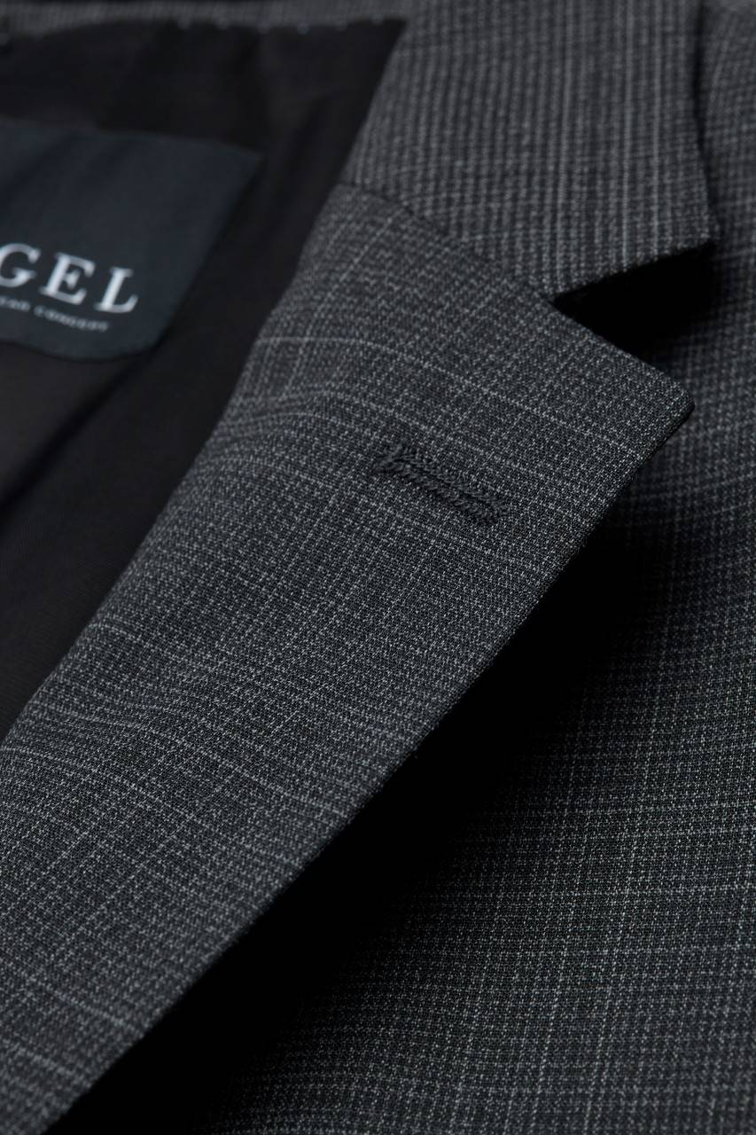 Digel Abito In Lana Stretch Digel Grigio Fantasia Principe Di Galles Drop Sei Modern Fit