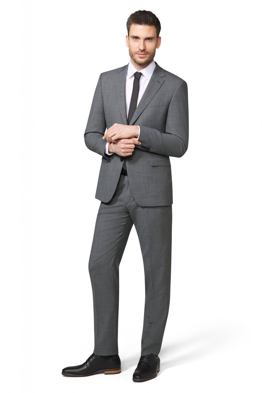 Digel Abito in lana stretch digel grigio medio drop sei modern fit