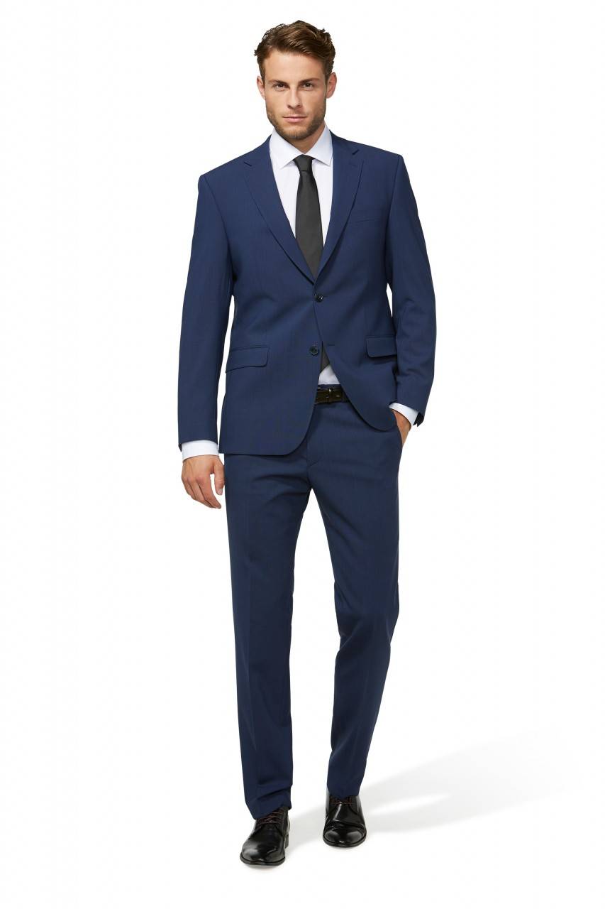 Digel Abito in lana stretch digel protect3 blu marine drop sei modern fit