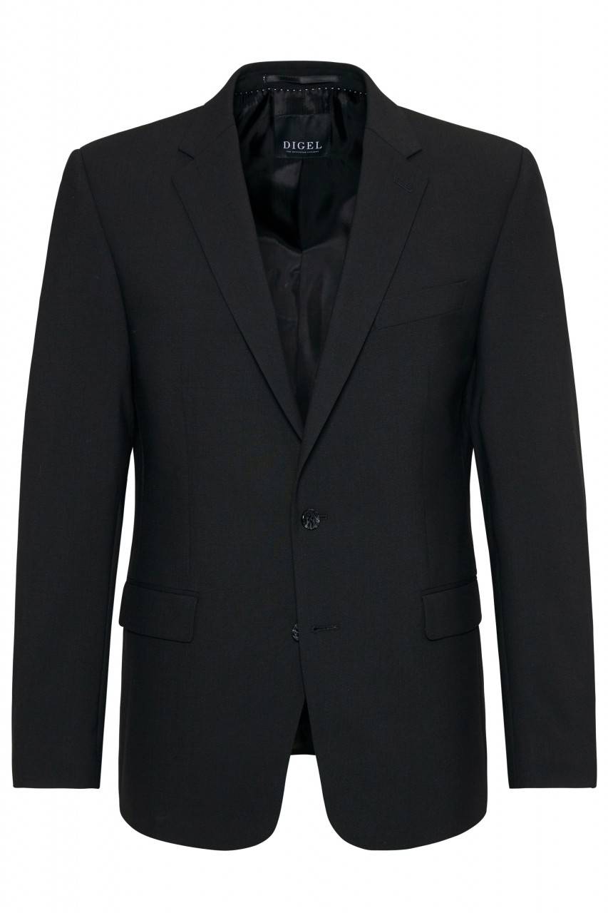 Digel Abito In Lana Stretch Digel Protect3 Nero Drop Sei Modern Fit