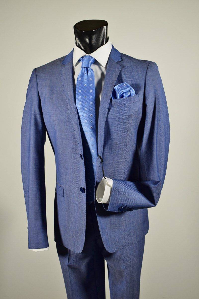 John Barritt Abito In Pura Lana John Barritt Slim Fit Azzurro Chiaro