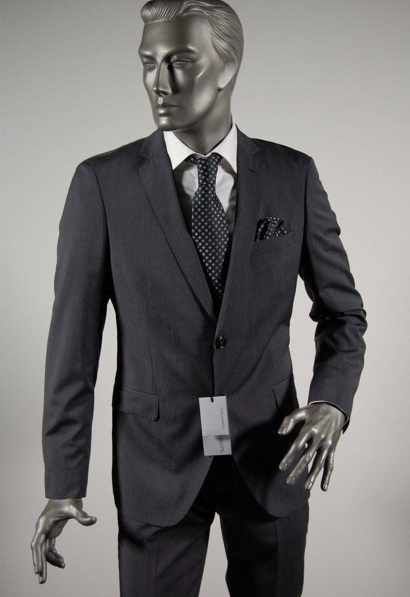 John Barritt Abito john barritt grigio medio in fresco lana drop sei
