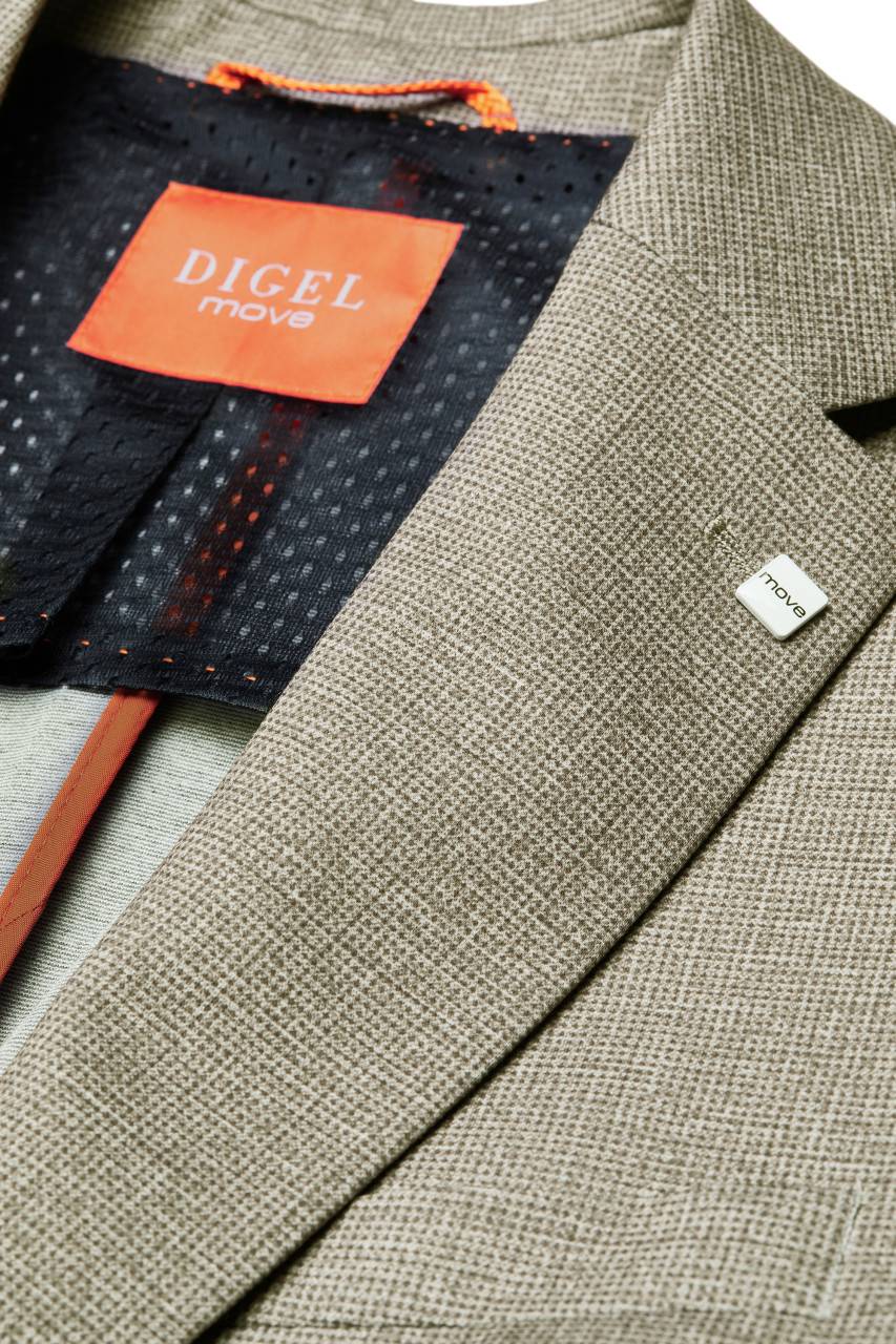 Digel Move Abito Marrone Chiaro Digel Slim Fit Jersey Stretch