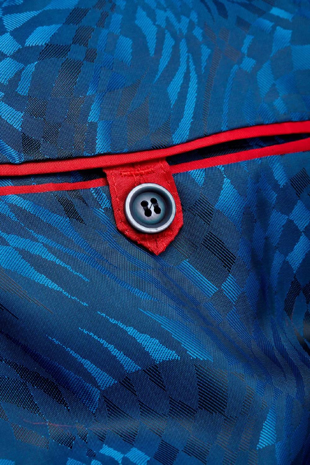 Digel Abito Moda Slim Fit Digel Blu A Quadri Con Panciotto