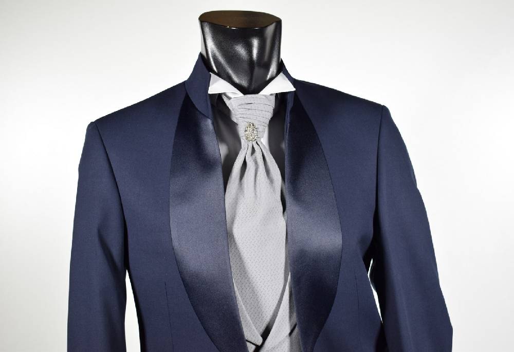 Musani Milano Cerimonia Abito Musani Cerimonia Blu Modello Coreano Slim Fit