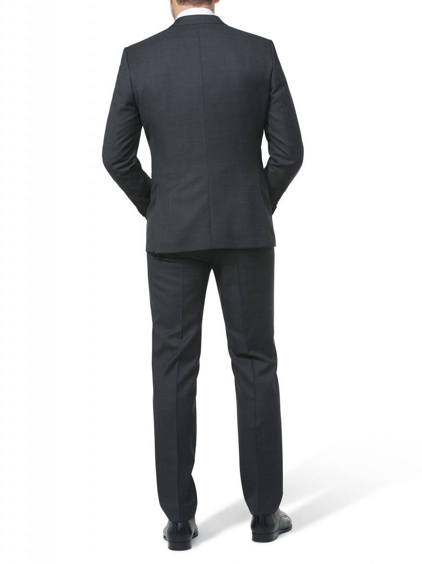 Digel Abito Nero Digel Drop Quattro Corto Con Panciotto In Lana Reda 110's