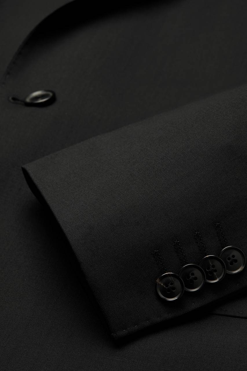 Digel Abito Nero Digel Drop Quattro Corto In Lana Cerruti Super 110's