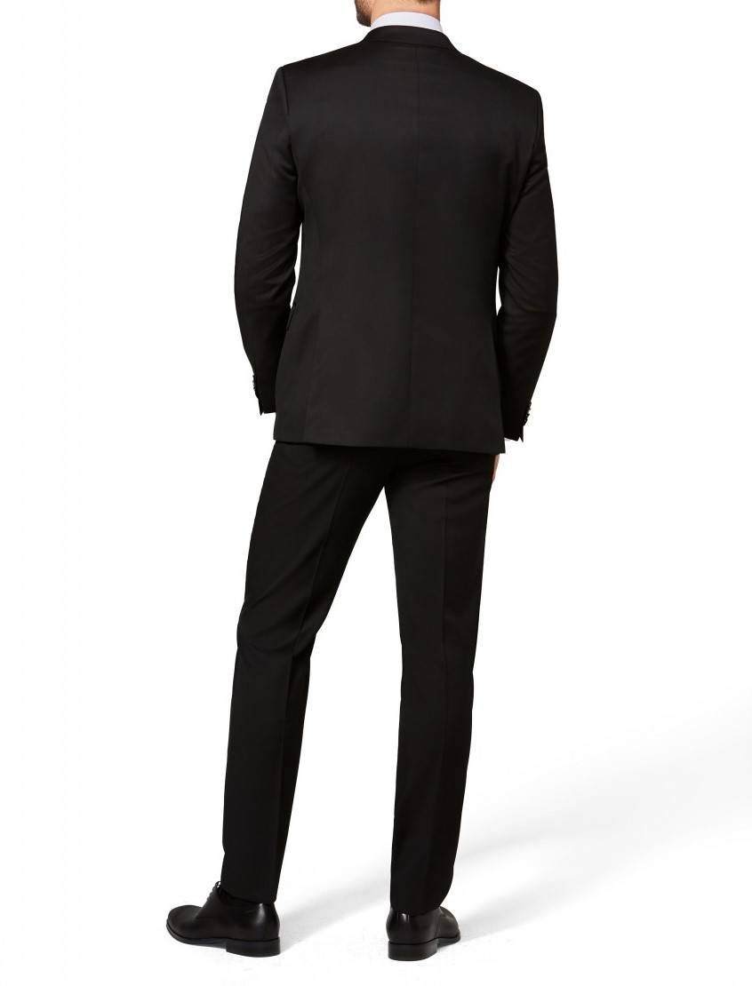 Digel Abito Nero Digel Drop Quattro Corto In Lana Reda 110's