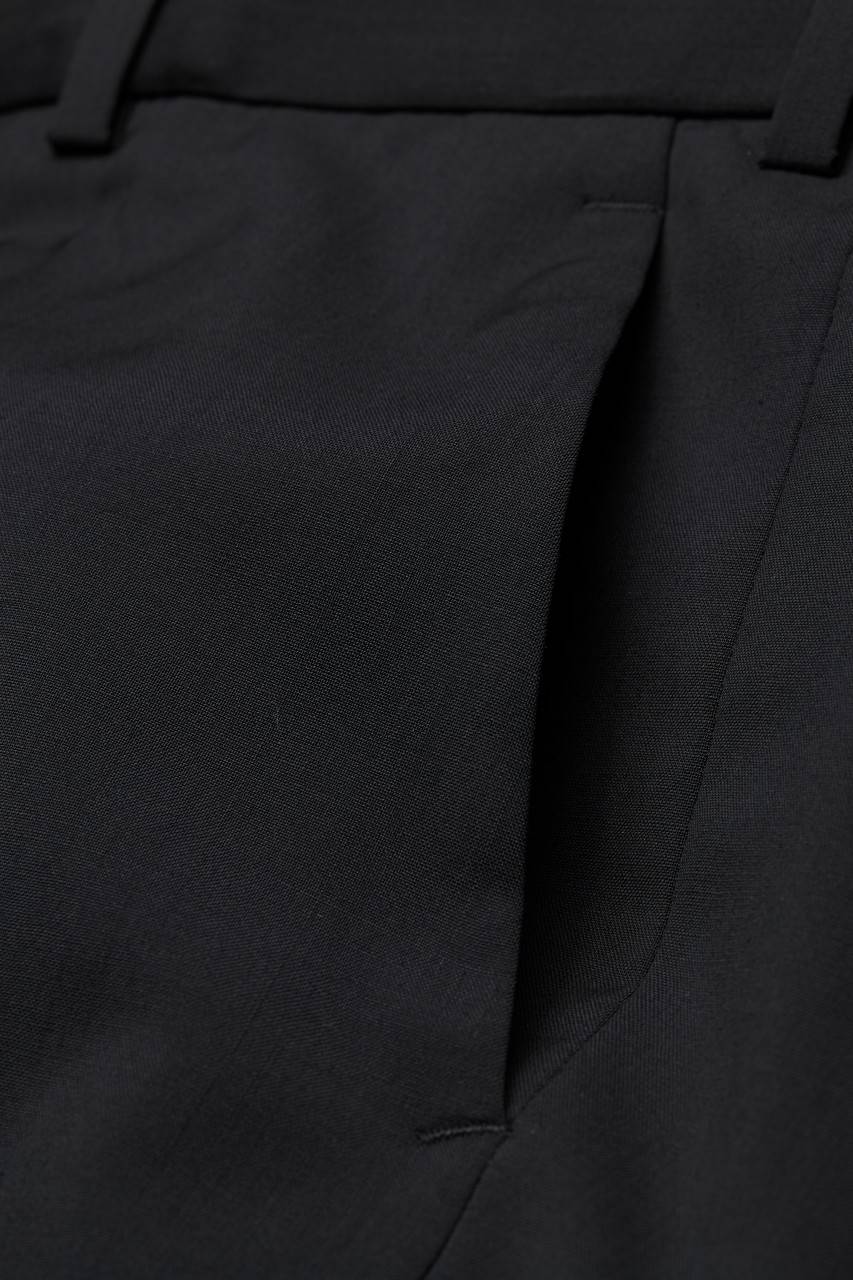 Digel Abito Nero Digel Drop Quattro Corto In Pura Lana Vergine Marzotto Super 100