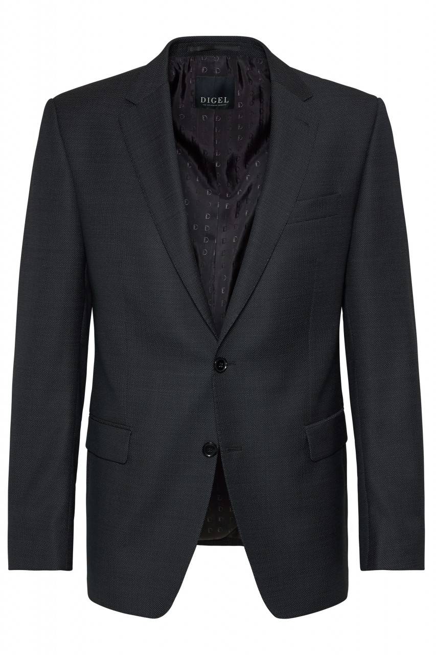 Digel Abito Nero Digel Drop Sei Modern Fit Con Panciotto In Lana Reda 110's