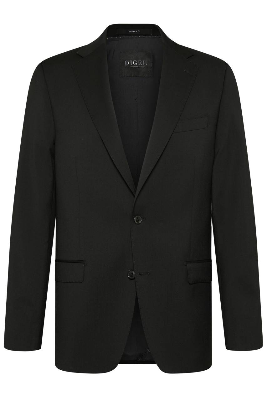 Digel Abito Nero Digel Drop Sei Modern Fit In Lana Cerruti Super 110's