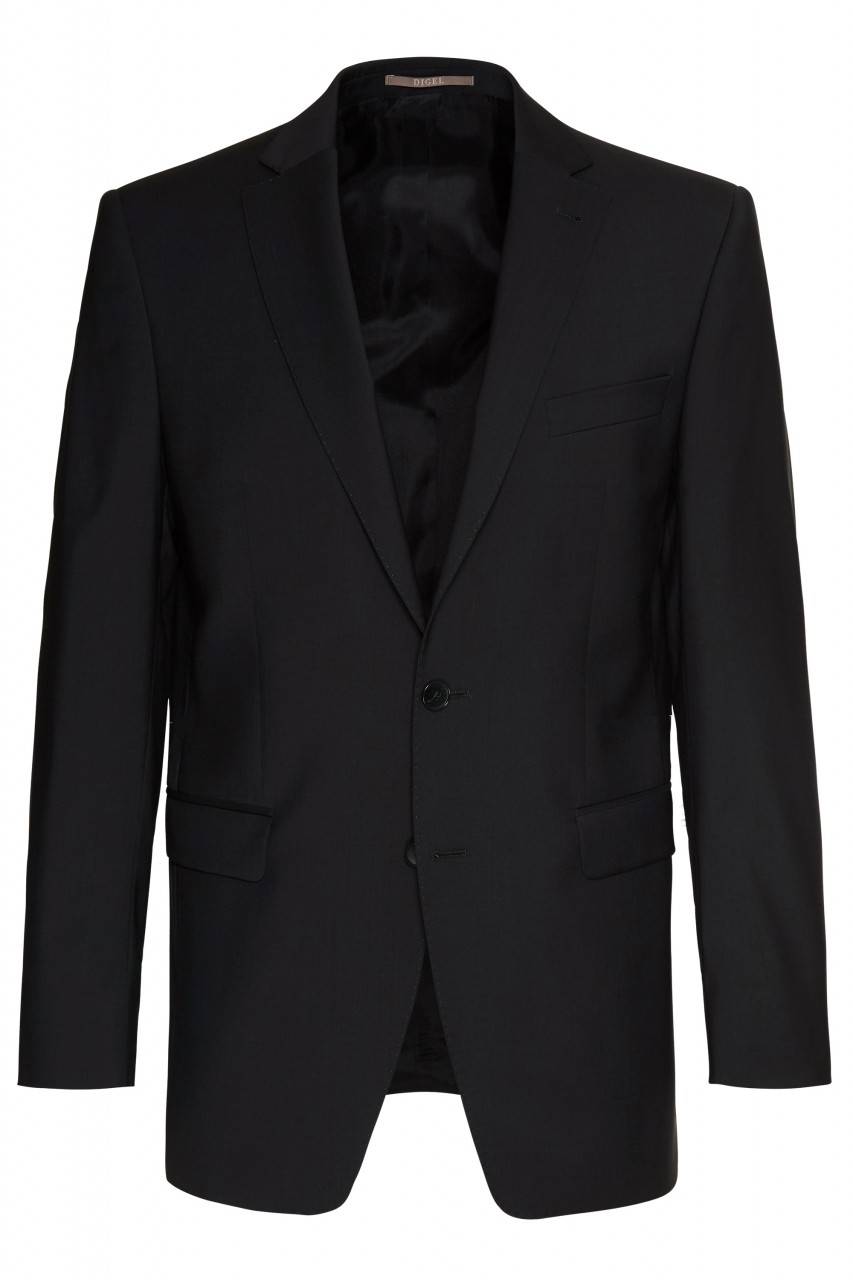 Digel Abito Nero Digel Drop Sei Modern Fit In Pura Lana Vergine Marzotto Super 100