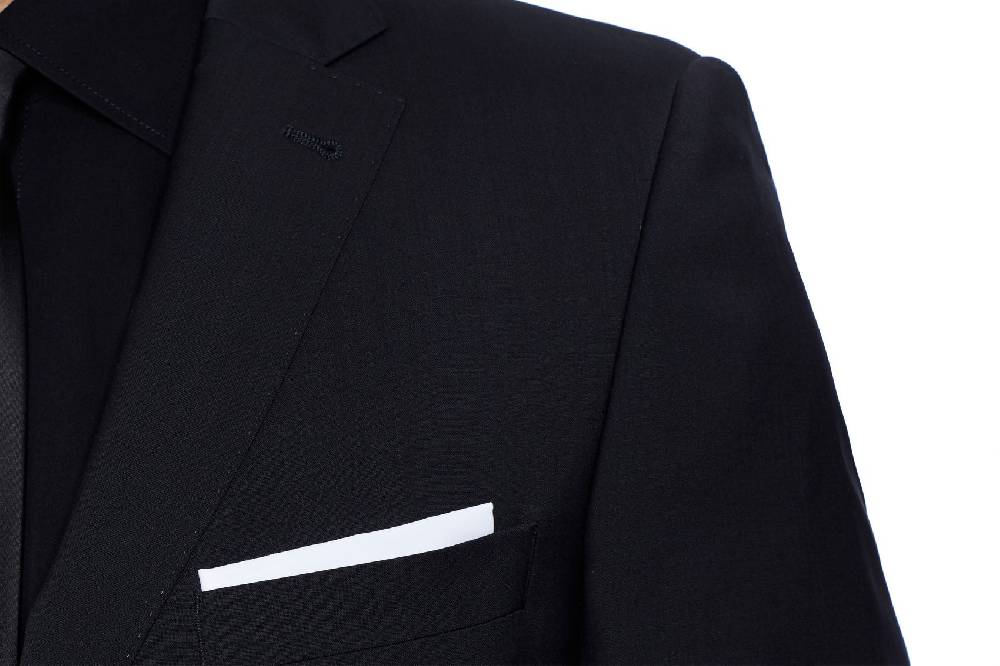 Digel Abito Nero Digel Drop Sei Modern Fit In Pura Lana Tessuto Marzotto 100's