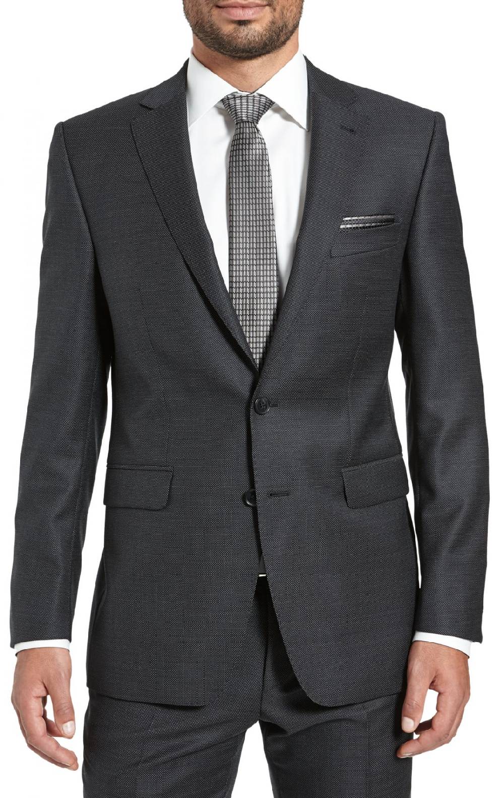 Digel Abito nero Digel modern fit drop sei in pura lana Reda 110's