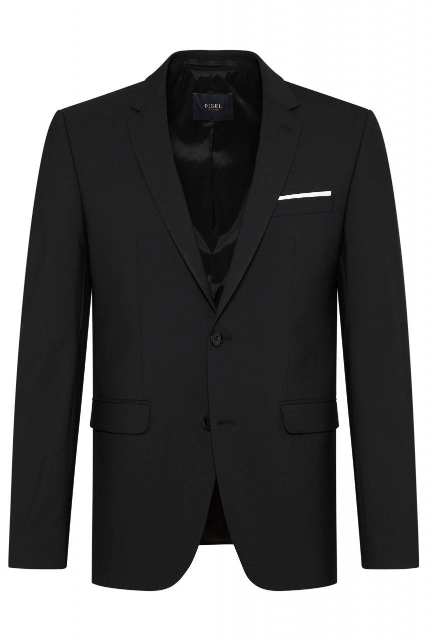 Digel Move Abito Nero Digel Move In Lana Elasticizzata Extra Slim Fit