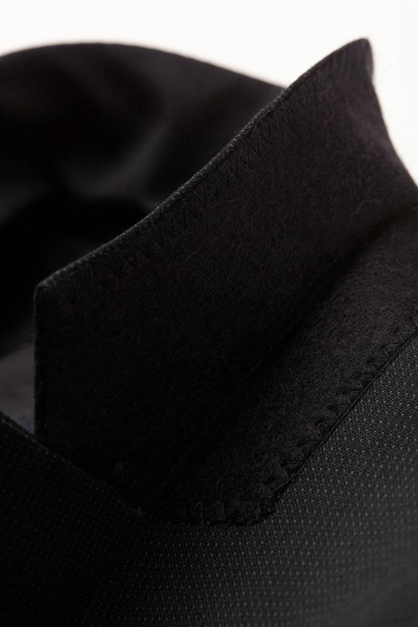 Digel Abito Nero Micro Disegno Digel Slim Fit Lana Stretch